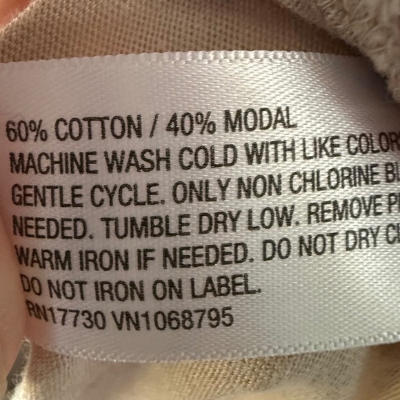 A New Day Womens Tee Beige Cap Sleeve Cotton Modal T-Shirt Medium | Muscle - Picture 6 of 6